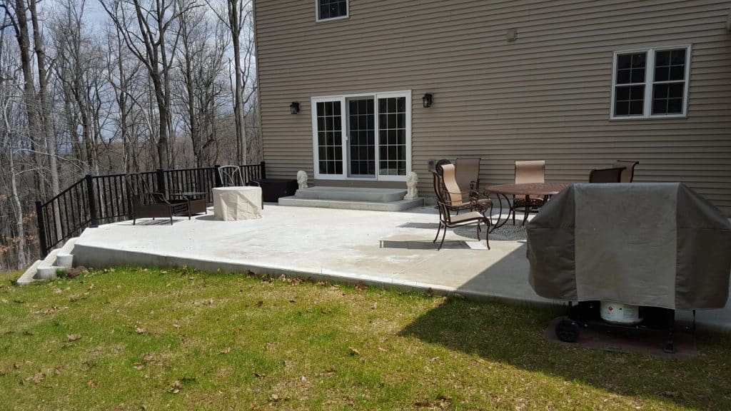 Macungie PA Sidewalk & Patio Construction 1 Back of a home